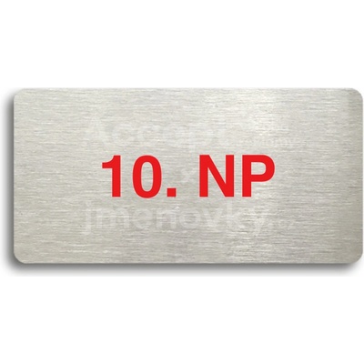 ACCEPT Piktogram 10. NP - stříbrná tabulka - barevný tisk bez rámečku