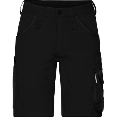 James & Nicholson JN 1811 Slim Line kraťasy, elastické šedá/čierna