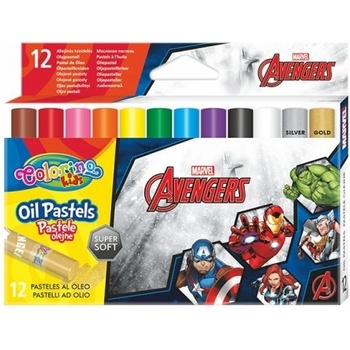 Colorino Kids farebné olejové pastelky Avengers 12 kusov