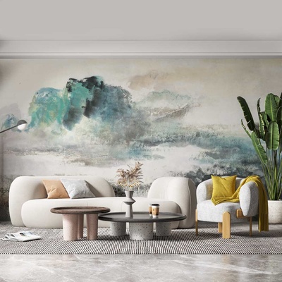 Decono Фототапет Пепеляви Сини Нюанси