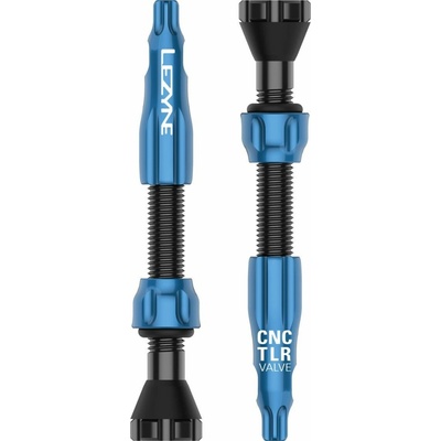 Bezdušové ventily Lezyne CNC TLR Valve - 44mm Blue uni