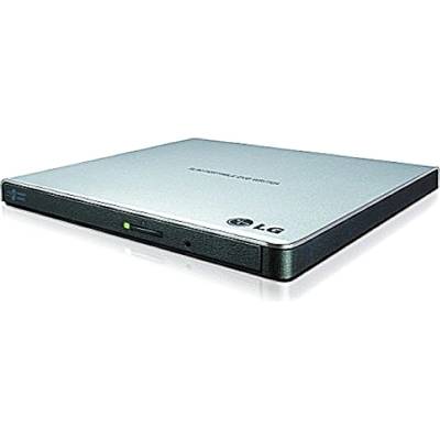 Hitachi-LG GP57ES40 Ultra Slim External DVD-RW, Super Multi, Double Layer, TV connectivity, Silver (GP57ES40.AHLE10B)