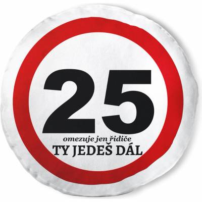 Impar koulatý polštář Ty jedeš dál – 25 let (KULATY-POLSTAR-TY-JEDES-DAL-25)