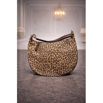 Max Original Leather Dámska kožená kabelka leopard 7