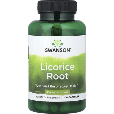 Swanson Lékořice Licorice 450 mg 100 kapsúl