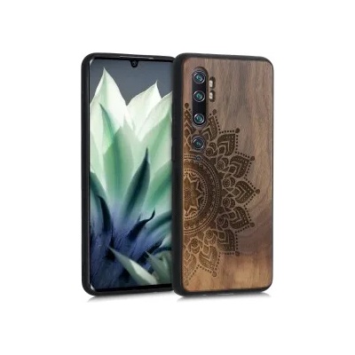 kwmobile Дървен калъф за Xiaomi Mi Note 10 / Note 10 Pro - тъмнокафяв