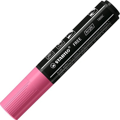 Stabilo Free Acrylic T800C Klínový hrot 4-10 mm růžový 452902