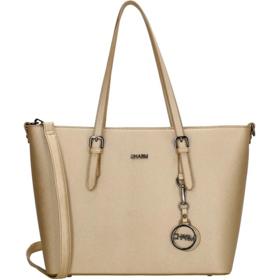 Charm London velká shopper kabelka přes rameno „Misty“ Zlatá