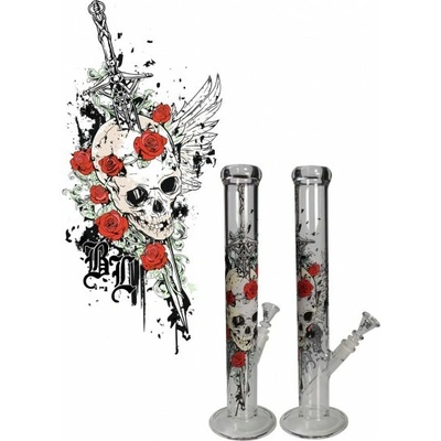 Black Leaf Sklenený bong Skull 45 cm