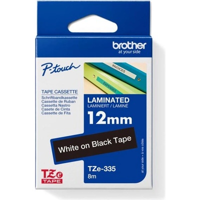 Samolepiaca páska Brother TZe-335 12 mm čierna/biela