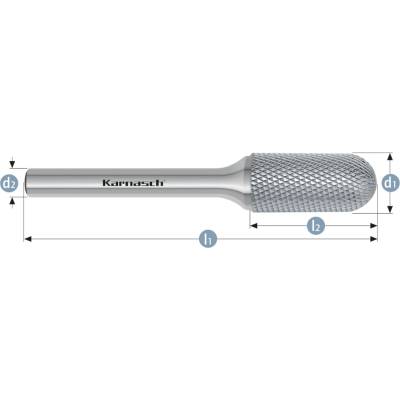 Karnasch 114082030 | C (WRC) - Valcová zaoblená fréza HP-11-MICRO 6,0x12,7-3x44 mm