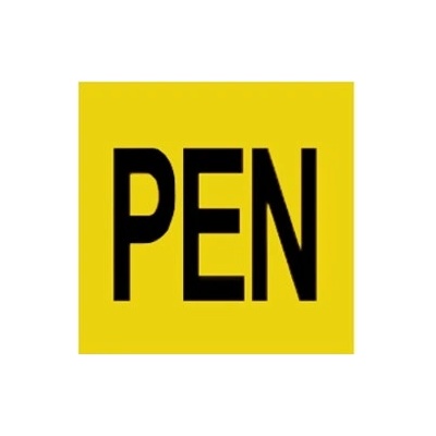 ALFA reklama Samolepka "PEN" žltá štvorcová 30x30mm