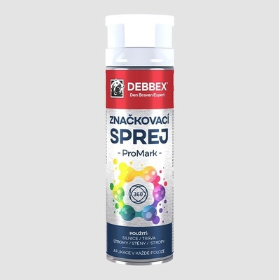 Den Braven Debbex Promark značkovací sprej 500 ml bílá