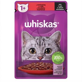Whiskas пауч за котки - говеждо 85 г