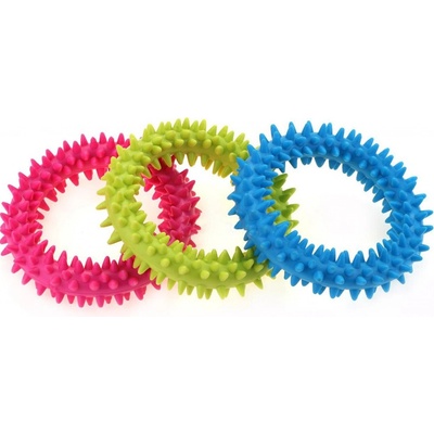 Olala Pets Gumové kousátko pro psa kruh s čistícími trny 8,5 cm