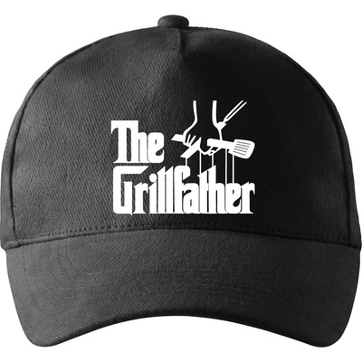 The Grillfather so zahnutým šiltom a látkovou sponou Čierna