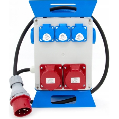 Staveništní rozvaděč přenosný 2x16A/5 + 5x zásuvka GS 230V P5201.5WB