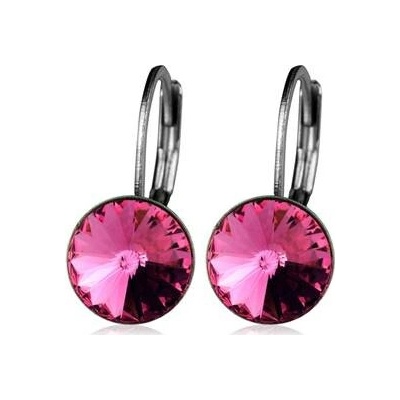 Nubis ocelové náušnice s krystaly Swarovski rose NBS08-RO
