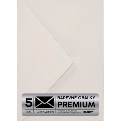 Obálka PREMIUM 5 KS (C6) 114x162 mm Růžová pastelováVintage