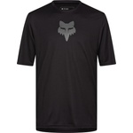 FOX Racing Фланелка с къс ръкав за колоездене Fox racing Ranger S/S Jersey Fox Head Cycling jersey - Black (056-3672-0113)
