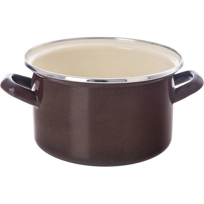 Orion Hrnec BROWN Lem 2 l 18 cm smaltovaný plech, nerezová ocel hnědá, 8592381204891