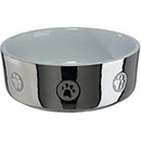 Trixie miska keramická pes stříbrná s tlapkou 1,5 l 19 cm