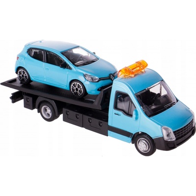 Bburago Odťahovka + Renault Clio modré 1:43
