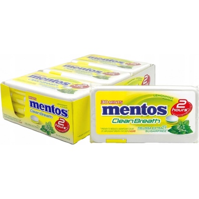 Mentos CleanBreath Lemonmint Karton 12 x 21 g
