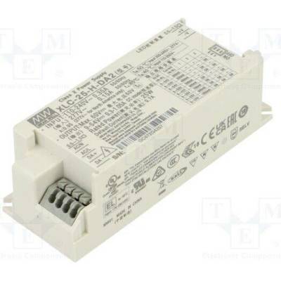 MEAN WELL XLC-25-H-DA2 Napájecí zdroj: spínaný; LED; DALI 2; 25W; 9÷54VDC; 300mA÷1,05A