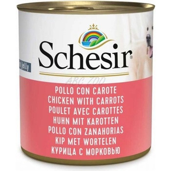 Schesir Dog Adult kuře/mrkev 285 g