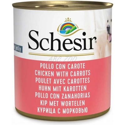 Schesir Dog Adult kuře/mrkev 285 g