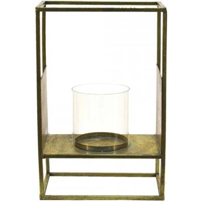 Svícen na čajovou svíčku měděný 25*15*38 cm – 25x15x38 cm