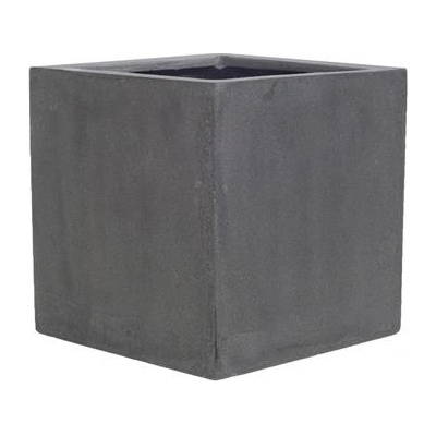 Pottery Pots květináč čtvercový Block S Grey Natural Fiberstone 30 x 30 x 30 cm