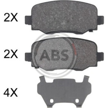A.B.S. Sada brzdových platničiek kotúčovej brzdy 35039