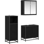 vidaXL Комплект мебели за баня 3 бр. Черния дъб 60 x 33 x 60 см (3402368)