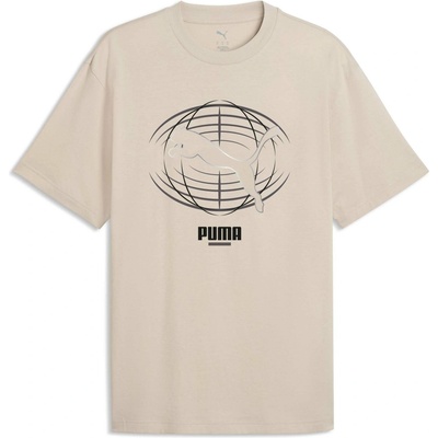 Puma Tech Relaxed Graphics Tee béžová čierna