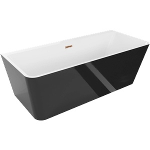 Mexen Volta 150x75 cm black/white/rose gold (51131507575-60)
