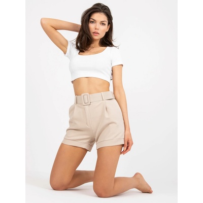 DHJ-SN-15776.01P elegantné šortky s opaskom beige