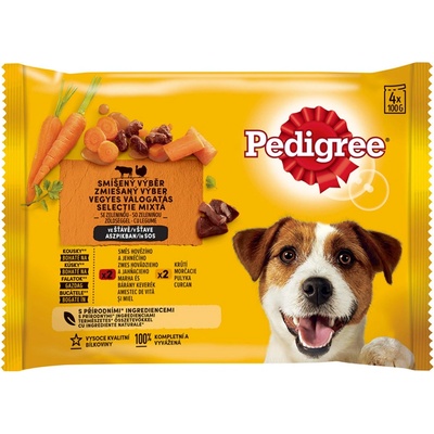 Pedigree Adult HD a králik & morka a mrkva v šťave 4 x 100 g