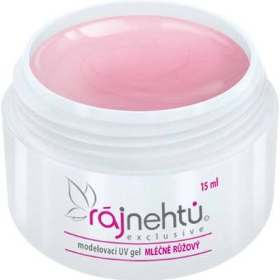 Ráj nehtů UV gel modelovací mléčně růžový 15 ml