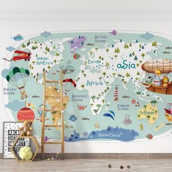 Image 1 of Art Gift Decor Фототапет Рисувана карта