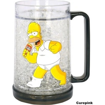 CurePink Chladící korbel The Simpsons/Simpsnovi: Home 400 ml plast