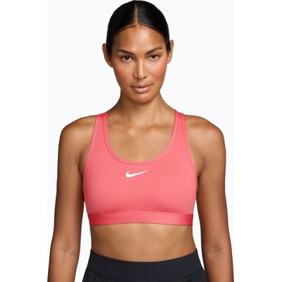 Nike Спортен сутиен Nike Swoosh Medium Support Training Bra sea coral/white