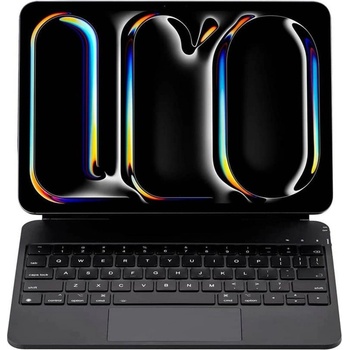 GKK Калъф с Клавиатура и Тъчпад за iPad Pro 11 2025-2024, Magnetic Keyboard Case, Черен (5966150010113)