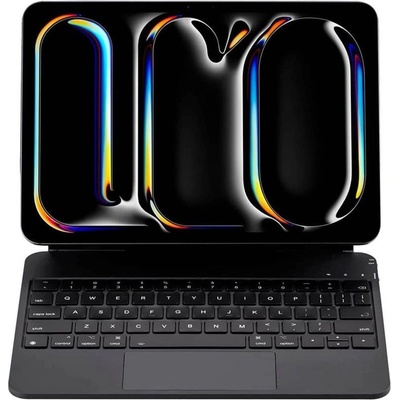 GKK Калъф с Клавиатура и Тъчпад за iPad Pro 11 2025-2024, Magnetic Keyboard Case, Черен (5966150010113)