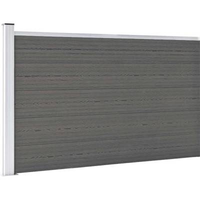 OMAXI Zahradní plot WPC 175 x 105 cm šedý 813691