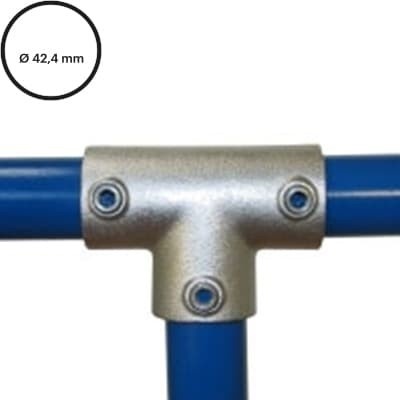 Konstrukční fitinka, spojka ocelových trubek pr. 42,4 mm – spojovací odbočka 104-C42