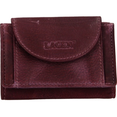 Lagen dámská kožená W-22030/D plum malá peněženka