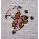 Libštátská bavlněná plena potisk Medvídek v růžovém 70 x 70