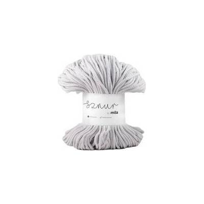 Bavlněná šnůra MILA 3 mm Glitter - bílá stříbrná